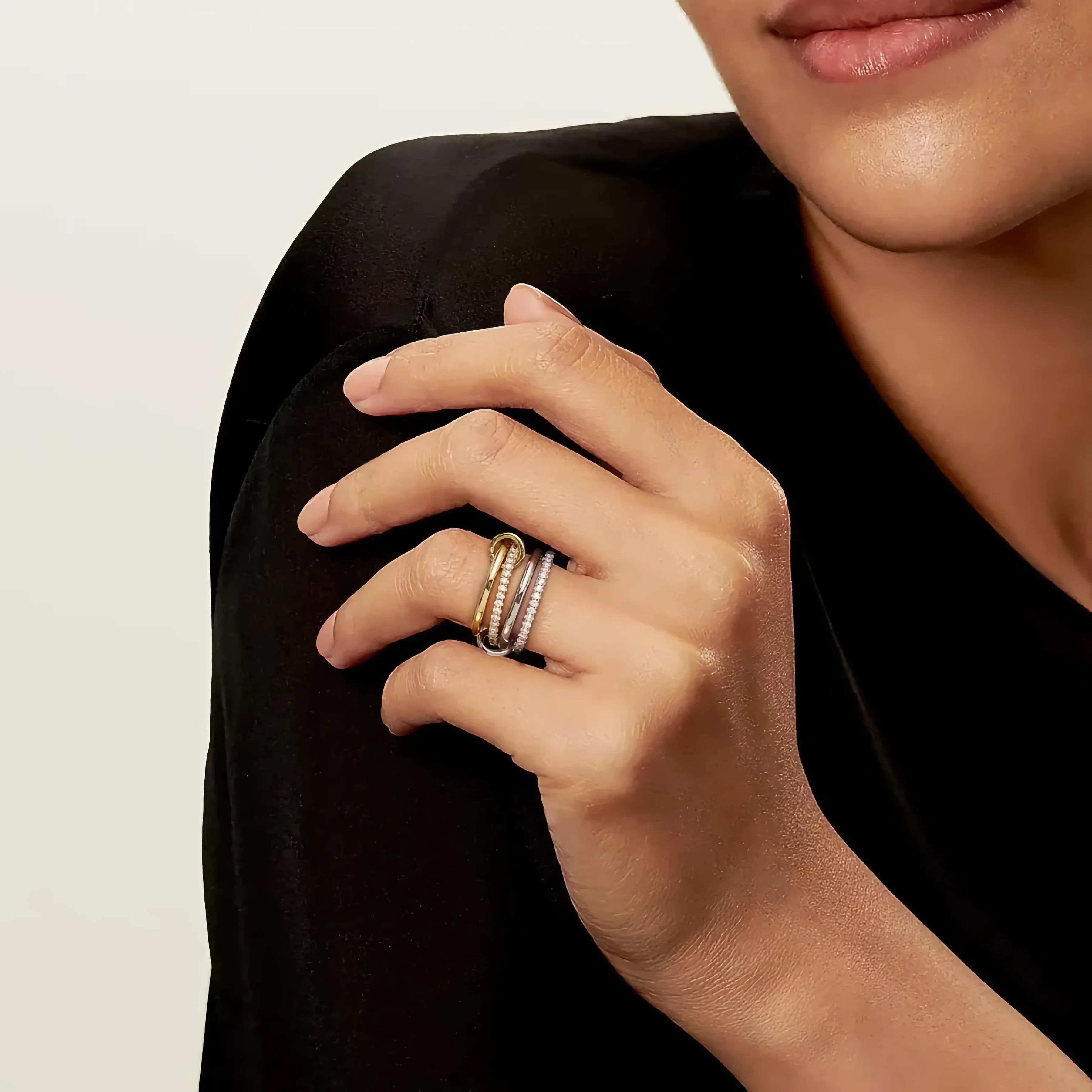 Ivy Stacked Diamond Ring