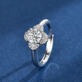 Silver Lucky Clover Ring