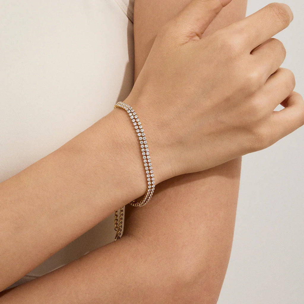 Celene Layered Tennis Bracelet
