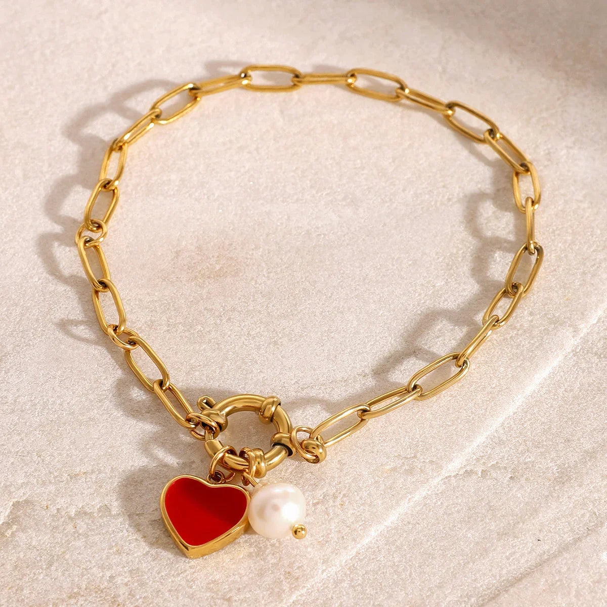 Tanya Heart Pearl Bracelet