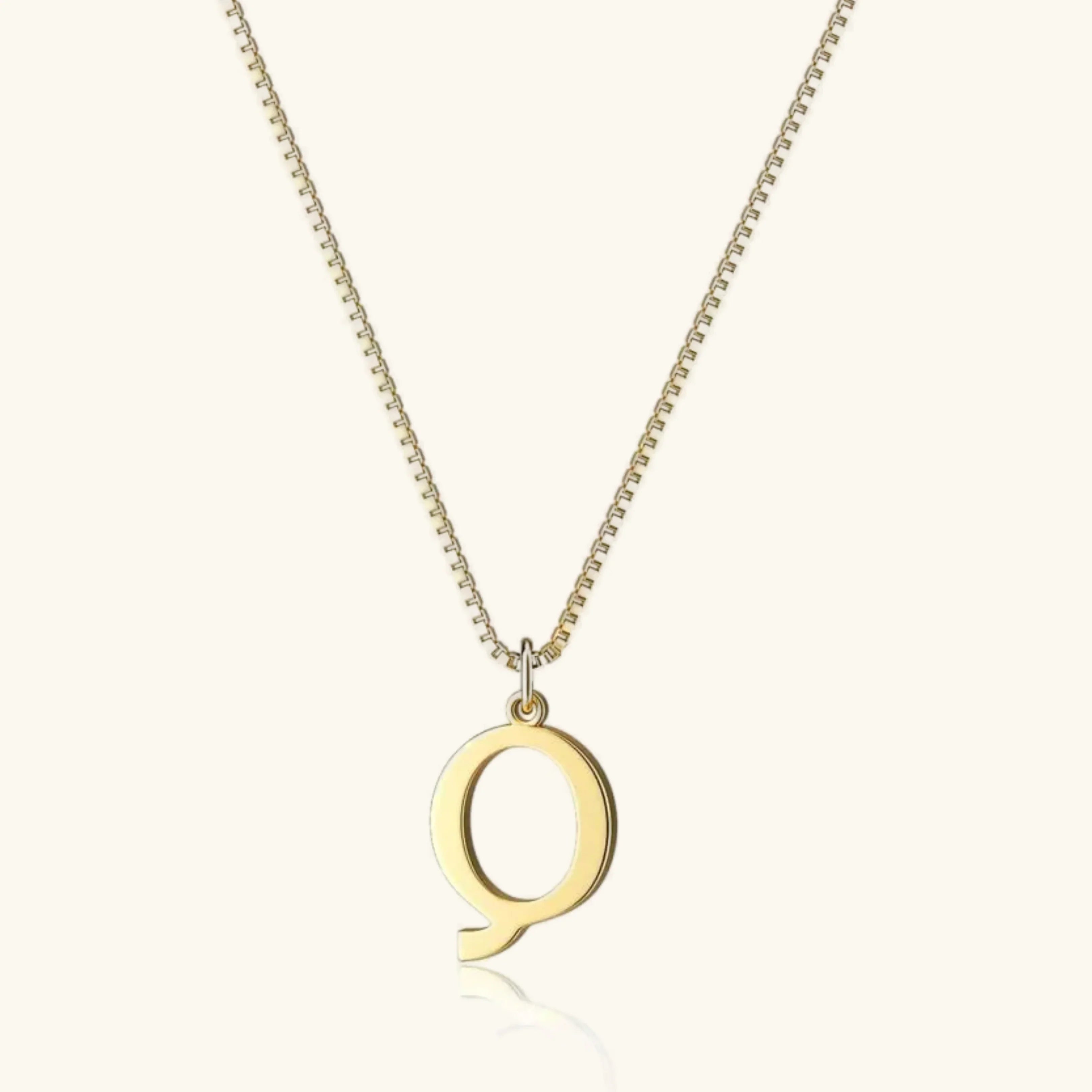 Therese Letter Initial Gold Necklace